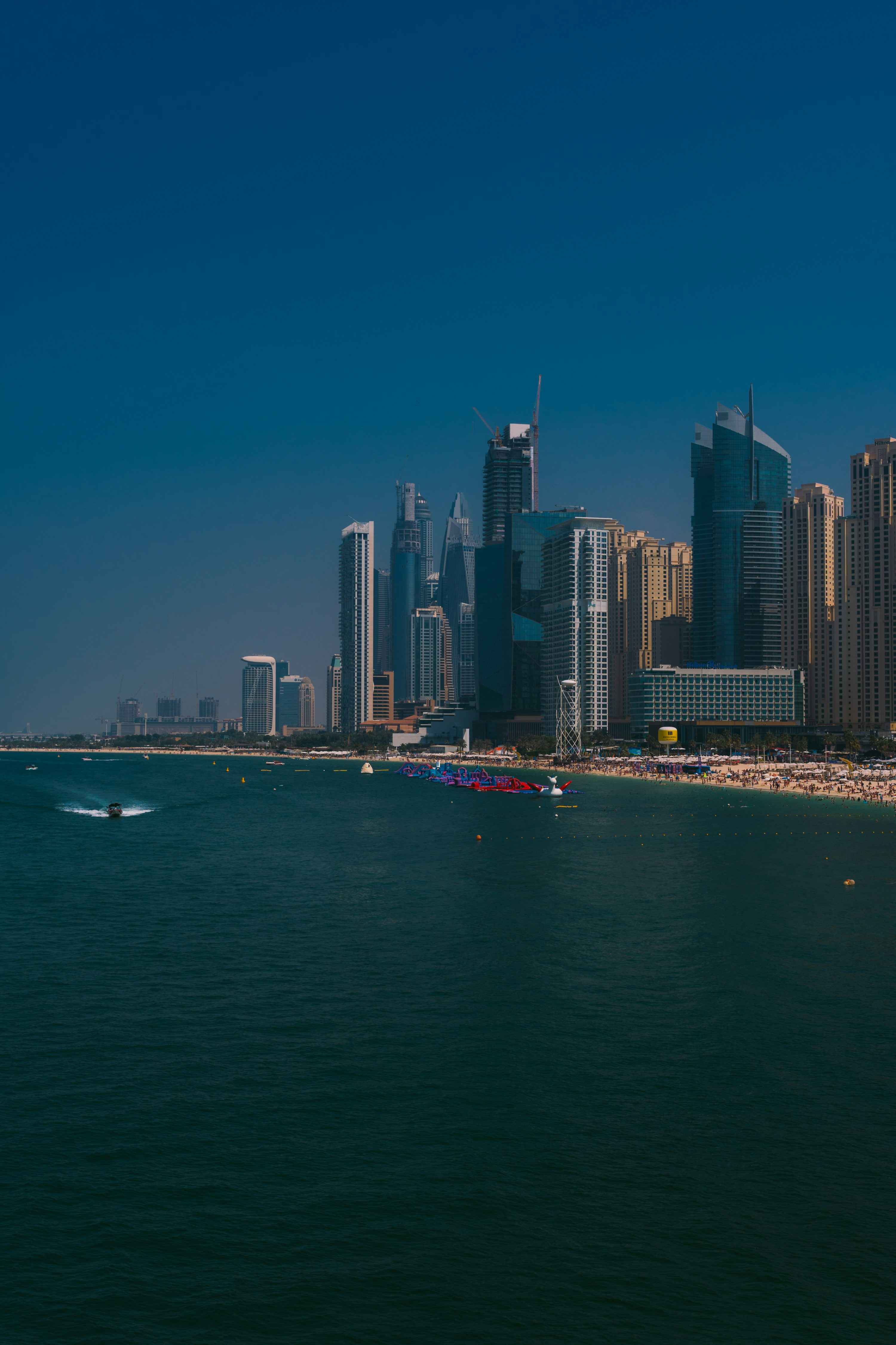 View of city from the ocean
